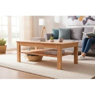 Couchtisch Leduc Kernbuche Massivholz 104x44x62 cm Wohnzimmertisch