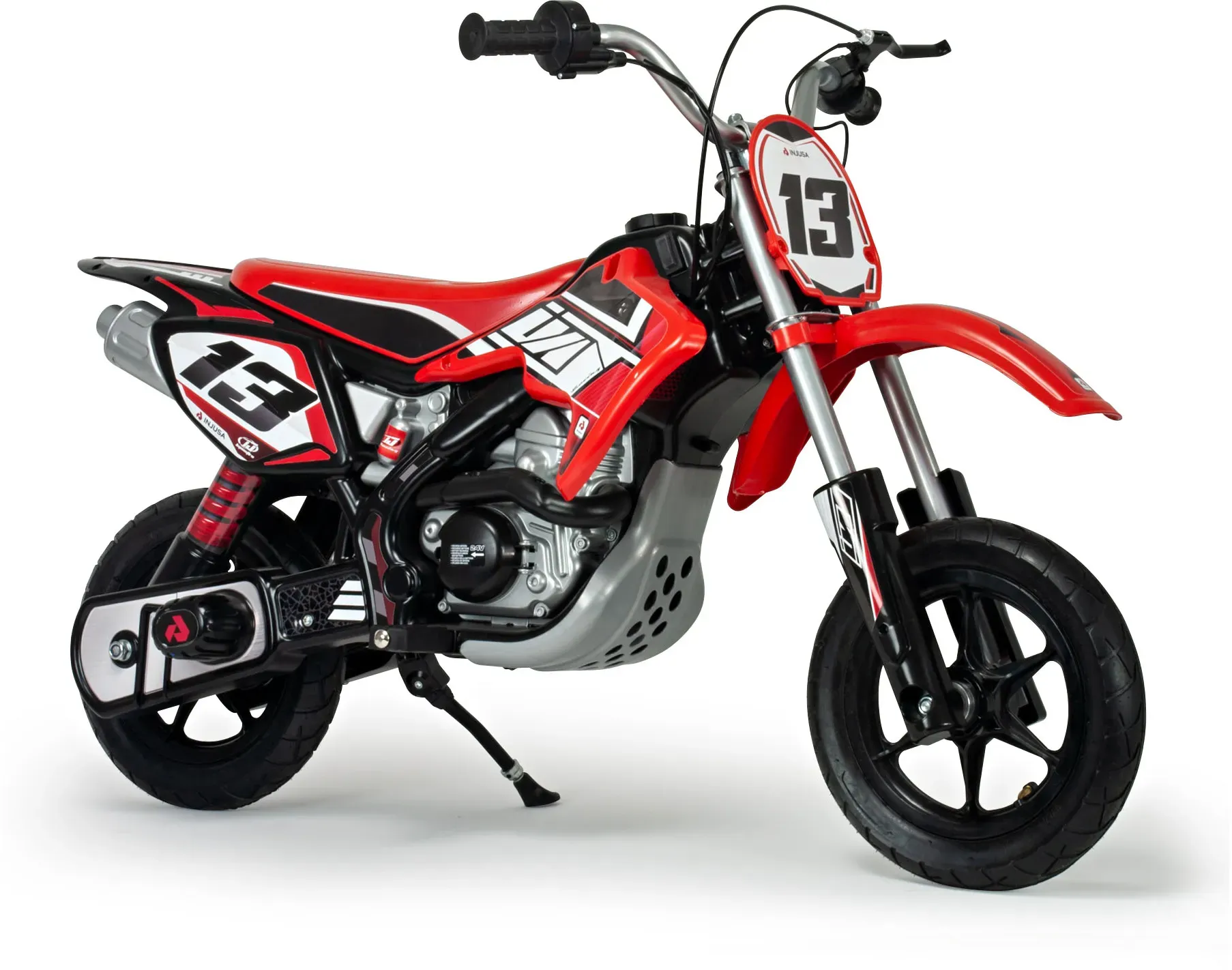 INJUSA Red Fighter Moto Cross Elektromotorrad für Kinder (6-10 Jahre) – 24V Elektro-Motorrad bis 11 km/h