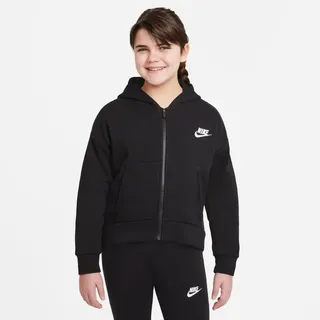 NIKE Sportswear Club Fleece Kapuzenjacke Mädchen black/white XL (156-166 cm)