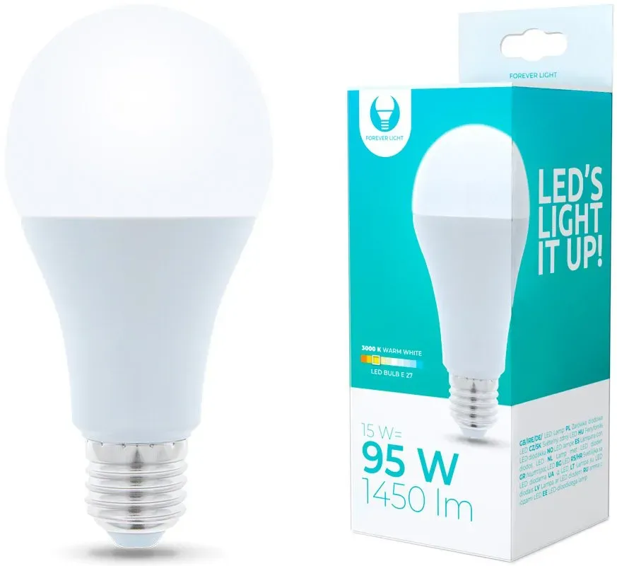 Forever Light LED-Birne E27 A65 15W warmweiß