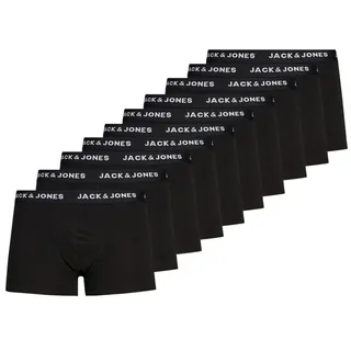 JACK & JONES Solid Trunks black/black M 10er Pack