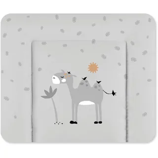 Julius Zöllner Wickelauflage Softy 75x75 cm - Wickelunterlage - wasserdicht und abwischbar - Made in Germany – Oeko-Tex Standard 100 – Savanne grau