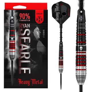Harrows Ryan Searle „Heavy Metal“ Serie 2-Spieler-Dart-Set I Professionelle Dartpfeile mit 90% Wolframstahlspitze, ALLE Gewichte I 10-teiliges Set (32g)