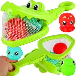 MalPlay Badespielzeug | Badetiere Badewannenspielzeug Wasserspiel Krokodil | Dus