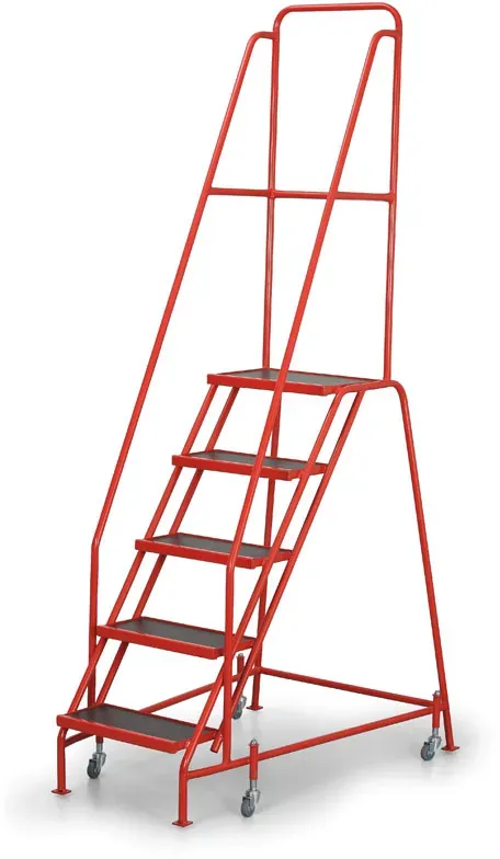 Fahrbare Leiter mit Plattform 1,12 m, 5 Stufen