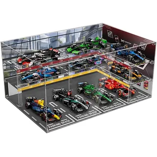 Acryl-Vitrine für Lego 77242-77251 Rennmodell, 3 mm staubdichte Displaybox, Vitrine kompatibel mit Lego 77243 77250 (Modell nicht im Lieferumfang enthalten)