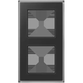 Jung Glasrahmen 2fach AV 582 GLM SW