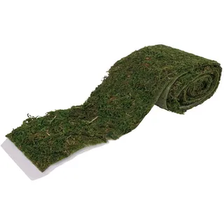 Rayher Moosband, dunkelgrün, 10 cm breit, Länge 1,8 m, Naturmoos, auf Textilfaser fixiert, Moos zum Basteln und Dekorieren, 55891448