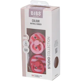 Bibs 1 - Studio Duo Block Baby Pink St Sauger