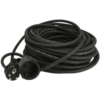 Unitec Verlängerungskabel Außen 20 Meter H05RR-F3G1,5, schwarz