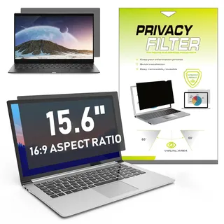 LAMA 15,6 Zoll Universal Laptop Sichtschutz Displayschutzfolie für 15,6 Zoll Laptop, Anti-Blaulicht/Blendschutz/Anti-UV-Bildschirmfilter (B x H: 34,5 x 19,4 cm) mit Sichtschutz/Augenschutz (16:9)