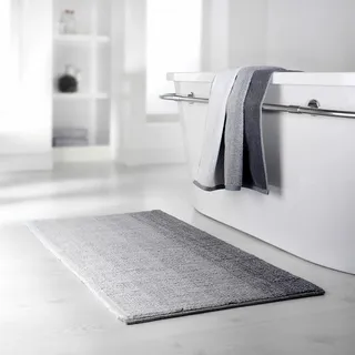Dyckhoff Badteppich »Colori 09285«, fußbodenheizungsgeeignet, Grau, 55 x 65 cm