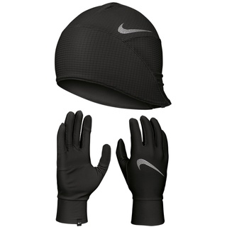 Nike Essential Running Hat and Gloves Set schwarz 48.6