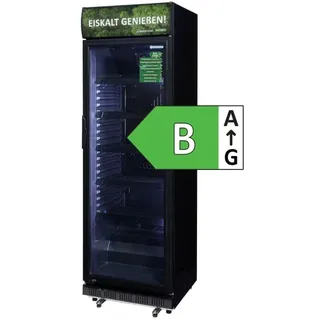 Gastro-Cool DC400 Getränkekühlschrank ECO STAR 400 Liter mit Werbedisplay schwarz/schwarz, LED, super sparsam