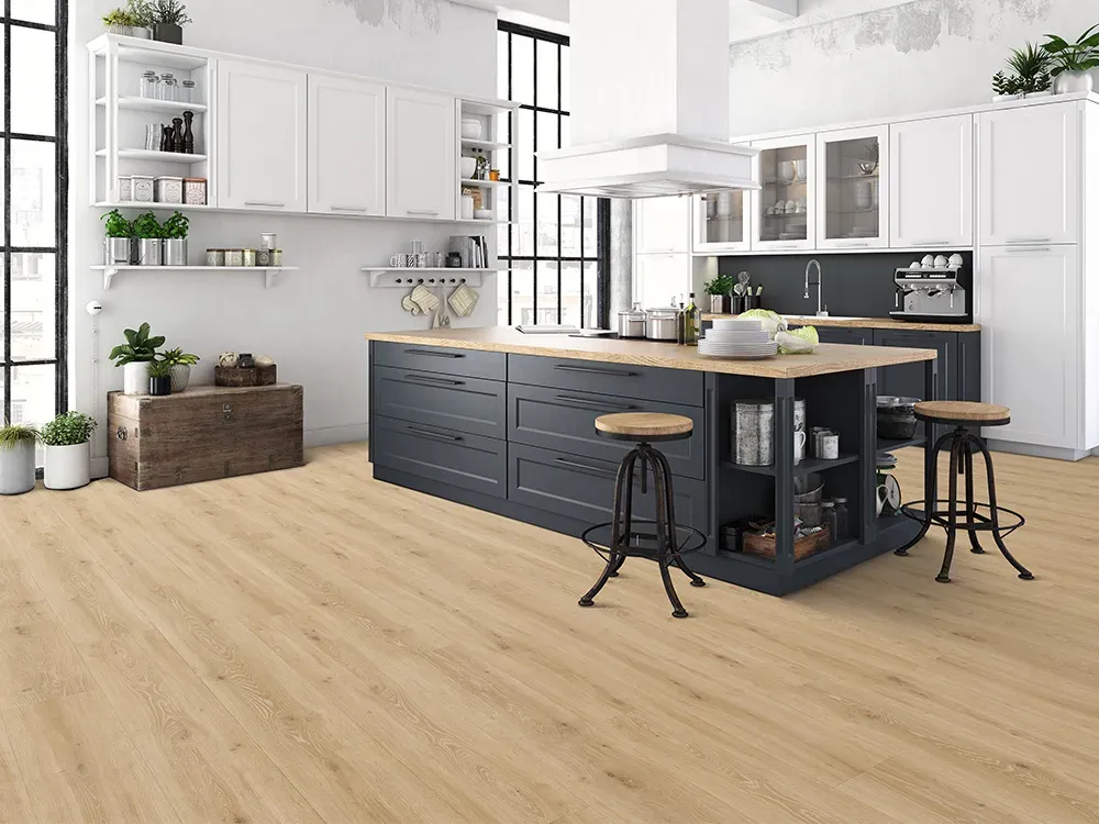 Designboden "Grand Solid" Rigid SPC, 6x240x1524mm, Eiche Floral, inkl. 1,0mm Kork-Trittschall, 2,19 m2 / VE