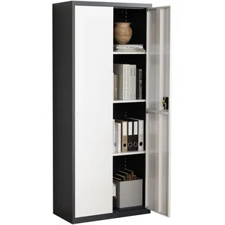 VCM Malivo Aktenschrank 4fach 80 x 40 x 180 schwarz