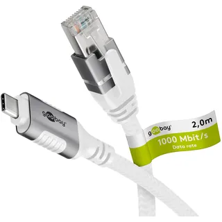 goobay 74176, 2 m, Cat6, F/UTP (FTP), USB C, RJ45