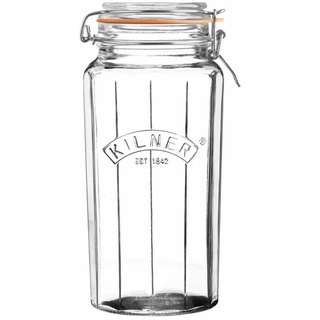 Kilner Bügelverschlussglas facettiert 1,8 Liter Vorratsglas