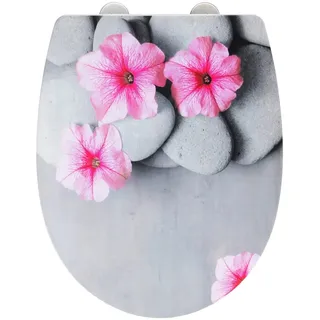 Wenko WC-Sitz Pretty grau, rosa