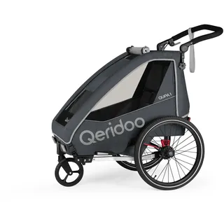 Qeridoo QUPA 1 Kinderanhänger grau 2023