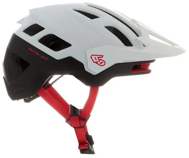 6D ATB-2T Ascent Matte White Red Black-MTB Helm - M/L