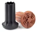 Stockkapsel / Krückenkapsel / Gummikappe, elastischer Schaft 12,5 - 16,5 mm braun