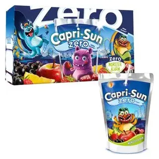 Capri-Sun Monster Alarm Zero, zuckerfrei, Trinkpäckchen, je 0,2 Liter, 10 Stück