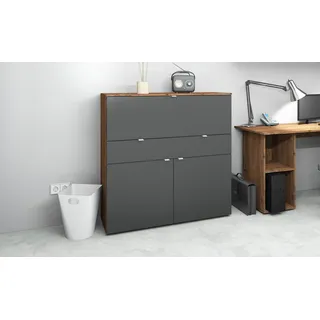 borchardt Möbel Sekretär »Dolly«, platzsparend, Home-Office-Schreibtisch, Breite 110 cm, Made in Germany, grau