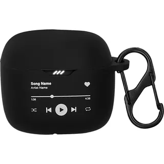 kwmobile Hülle kompatibel mit JBL Tune Flex Hülle - Silikon Kopfhörer Schutzhülle Case Cover Weiß
