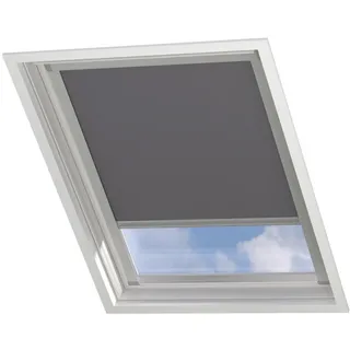 DTCH® Dachfenster verdunkelungsrollo für VELUX M08/2/308 hellgrau mit Führungsschiene, dachfenster Rollo, dachfenster verdunkelung, Rollo für dachfenster