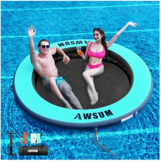 AWSUM 240cm Aufblasbares schwimmendes Dock Ring-aufblasbare Wasserhängematte Aufblasbare Wasserhängematte, Perfekt für Pool, See