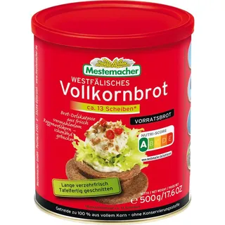 Mestemacher Westfälisches Vollkornbrot Vorratsbrot in der Dose 500g
