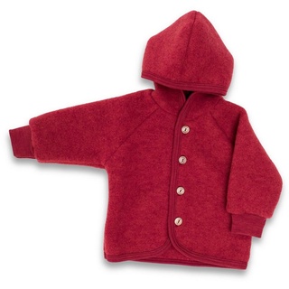 Engel Naturtextilien Engel Kinder Hoodie Jacke (Größe 74 , rot)