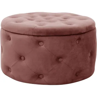 Akord Pouf Alia Samt 55 x 30 cm Rosa