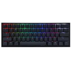 Ducky ONE 2 Pro Mini Gaming Tastatur, RGB LED - Kailh White (US) (US, Kabelgebunden), Tastatur, Schwarz