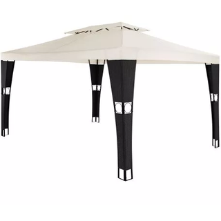 Rattan Mona 3 x 4 m schwarz/creme