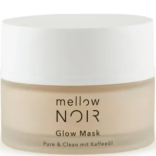 mellow NOIR Glow Mask 50ml | tägliche Nachtcreme | Reduziert sichtbare Poren & Rötungen | Für eine ebenere Haut | Spürbarer Sofort-Effekt | Vegan | zertifizierte Naturkosmetik
