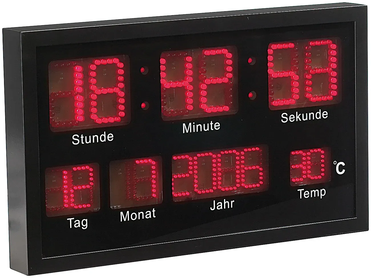 Multi-LED-Uhr mit Datum & Temperatur