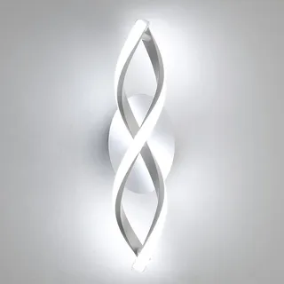GBLY Comely LED Wandlampe, LED Wandleuchten Innen 16W 1800LM, Moderne Kurvendesign Dekorativ Wandleuchte für Schlafzimmer Wohnzimmer Korridor, Kühles Weiß 6500K