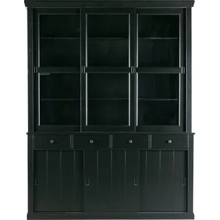 Woood Buffetschrank Lagos aus Kiefernholz, schwarz