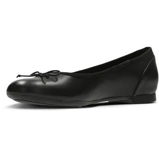 CLARKS Couture Bloom Geschlossene Ballerinas, Schwarz (Black Leather) ,37 EU
