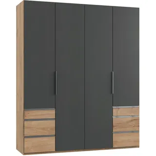 Level 200 x 236 x 58 cm Plankeneiche Nachbildung/graphit mit Schubladen