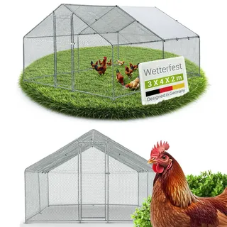 Juskys Freilaufgehege HLS25T für Hühner,