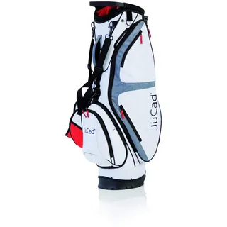 JuCad Bag Fly I Golfbag I 2in1 I Cardback I Tragebag I Golfbag I Schirmhalter I Farbe weiß-Rot