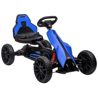 Homcom Go Kart mit verstellbarem Sitz, Blau 100L x 58B x 58,5H cm