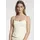 Damen Gr XS 36/38 beige alabaster crème Single Jersey Obermaterial 92 Baumwolle 8 Elasthan unifarben normal hüftbedeckend Rundhals Tops Satin-Einsatz Single Jersey Qualität elastisch weich feminin