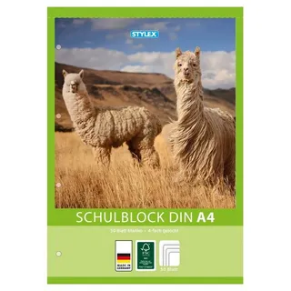 Stylex Schulblock blanko A4 weiß