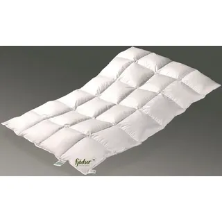 fjödur Daunenbettdecke Fabiennes Royal, Füllung: 50% Daunen % 50% Federn, Bezug: 100% Baumwolle, In verschiedenen Größen erhältlich. weiß 155 cm x 220 cm