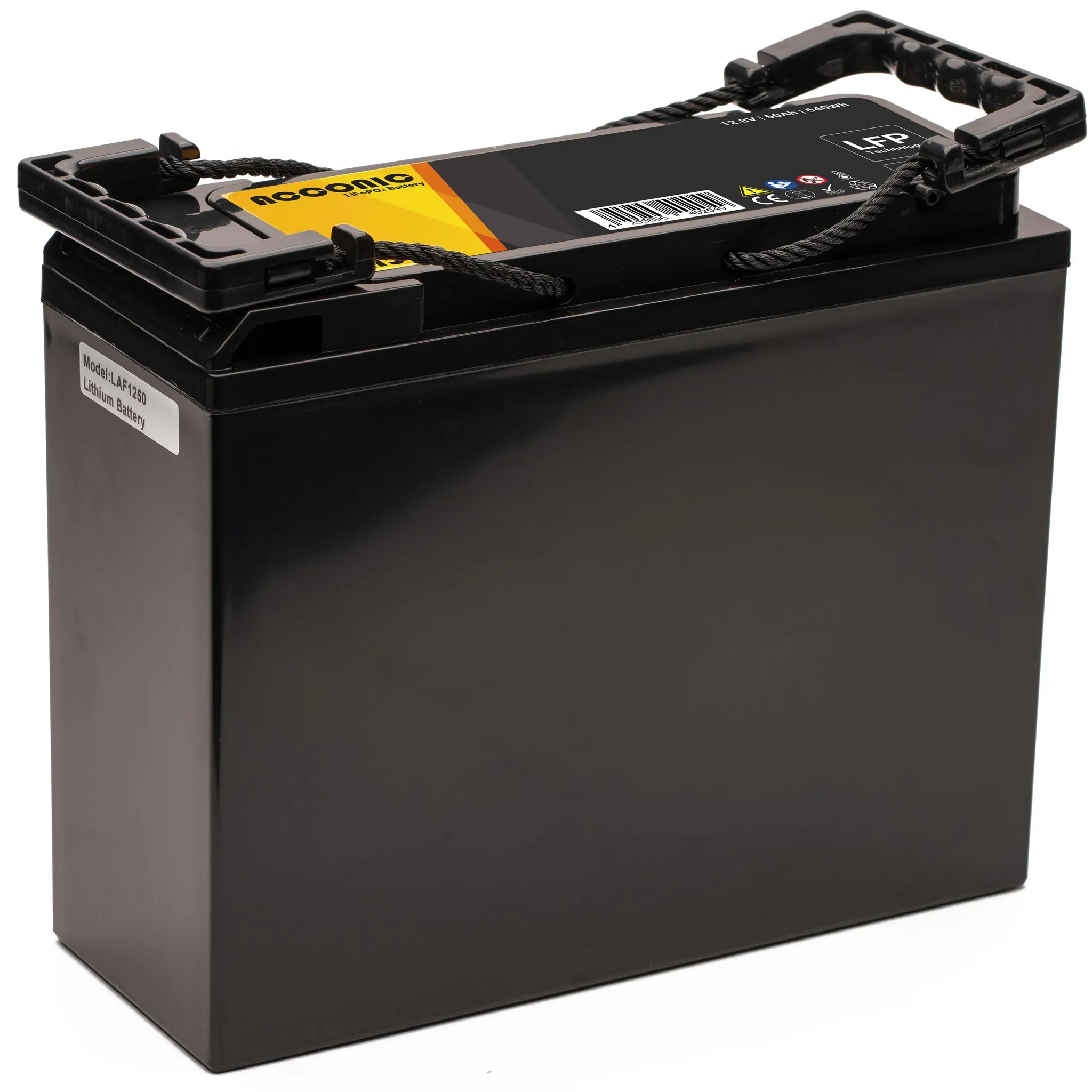 Acconic A50S LiFePO4 12V Lithium Slim Versorgungsbatterie 50Ah