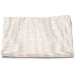 LinenMe Waffelpique Handtuch - Handtücher Natürliche Halbleinen 53% Leinen 47% Baumwolle - Saunahandtuch Damen und Herren - Badetuch, Duschtuch, Saunatuch - Natur Beige, 65x130 cm